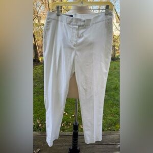Brooks Brothers Women's White Advantage Chino Stretch Size 10 NEW WITH TAGS